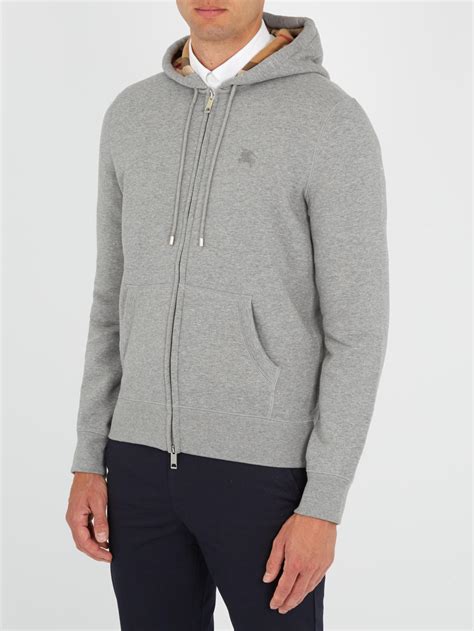 burberry grey zip up hoodie|burberry men's half zip pullover.